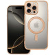 Auksinės spalvos / skaidrus dėklas Apple iPhone 16 Pro Max telefonui "Electro Mag Cover"