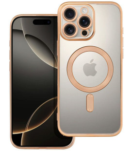 Auksinės spalvos / skaidrus dėklas Apple iPhone 16 Pro Max telefonui "Electro Mag Cover"