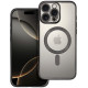 Juodas / skaidrus dėklas Apple iPhone 16 Pro Max telefonui "Electro Mag Cover"