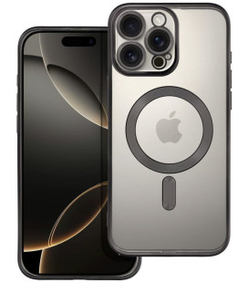 Juodas / skaidrus dėklas Apple iPhone 16 Pro Max telefonui "Electro Mag Cover"