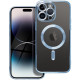 Mėlynas / skaidrus dėklas Apple iPhone 16 Pro Max telefonui "Electro Mag Cover"
