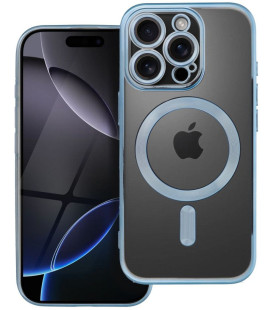 Mėlynas / skaidrus dėklas Apple iPhone 16 Pro telefonui "Electro Mag Cover"