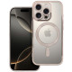 Pilkas (titanium) / skaidrus dėklas Apple iPhone 16 Pro telefonui "Electro Mag Cover"