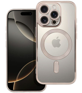 Pilkas (titanium) / skaidrus dėklas Apple iPhone 16 Pro telefonui "Electro Mag Cover"