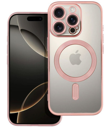 Rausvai auksinės spalvos / skaidrus dėklas Apple iPhone 16 Pro telefonui "Electro Mag Cover"