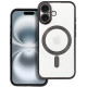 Juodas / skaidrus dėklas Apple iPhone 16 telefonui "Electro Mag Cover"