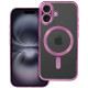 Rožinis / skaidrus dėklas Apple iPhone 16 telefonui "Electro Mag Cover"