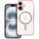Rusvai auksinės spalvos / skaidrus dėklas Apple iPhone 16 telefonui "Electro Mag Cover"