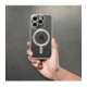 Sidabrinės spalvos / skaidrus dėklas Apple iPhone 16 telefonui "Electro Mag Cover"