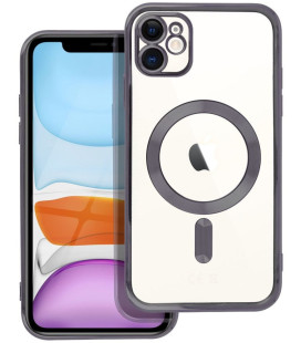Juodas / skaidrus dėklas Apple iPhone 11 telefonui "Electro Mag Cover"
