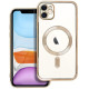 Auksinės spalvos / skaidrus dėklas Apple iPhone 11 telefonui "Electro Mag Cover"