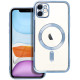 Mėlynas / skaidrus dėklas Apple iPhone 11 telefonui "Electro Mag Cover"