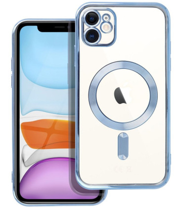 Mėlynas / skaidrus dėklas Apple iPhone 11 telefonui "Electro Mag Cover"