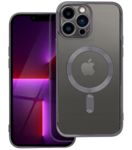 Juodas / skaidrus dėklas Apple iPhone 13 Pro Max telefonui "Electro Mag Cover"