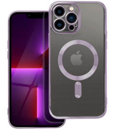 Purpurinis / skaidrus dėklas Apple iPhone 13 Pro Max telefonui "Electro Mag Cover"