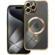 Auksinės spalvos / skaidrus dėklas Apple iPhone 15 Pro Max telefonui "Electro Mag Cover"