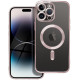 Rausvai auksinės spalvos / skaidrus dėklas Apple iPhone 14 Pro Max telefonui "Electro Mag Cover"