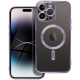 Purpurinis / skaidrus dėklas Apple iPhone 14 Pro Max telefonui "Electro Mag Cover"