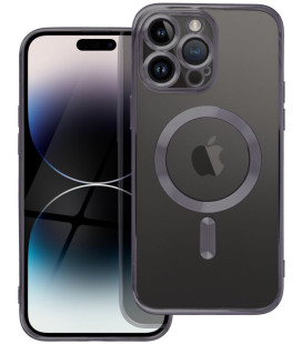 Juodas / skaidrus dėklas Apple iPhone 14 Pro Max telefonui "Electro Mag Cover"