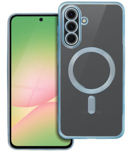 Mėlynas / skaidrus dėklas Samsung Galaxy A56 telefonui "Electro Mag Cover"
