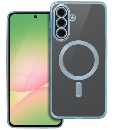 Mėlynas / skaidrus dėklas Samsung Galaxy A56 telefonui "Electro Mag Cover"