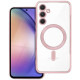 Rausvai auksinės spalvos / skaidrus dėklas Samsung Galaxy A54 telefonui "Electro Mag Cover"