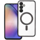 Juodas / skaidrus dėklas Samsung Galaxy A54 telefonui "Electro Mag Cover"