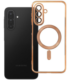 Auksinės spalvos / skaidrus dėklas Samsung Galaxy A17 / A18 telefonui "Electro Mag Cover"