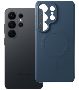 Mėlynas dėklas su kameros apsauga Samsung Galaxy S26 Ultra telefonui "Silicone Mag Cover"