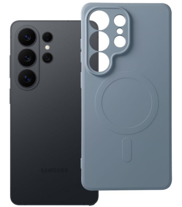 Šviesiai mėlynas dėklas su kameros apsauga Samsung Galaxy S26 Ultra telefonui "Silicone Mag Cover"