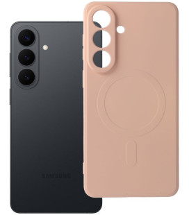Rožinis dėklas su kameros apsauga Samsung Galaxy S26 Plus telefonui "Silicone Mag Cover"