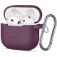 Bordo (Burgundy) dėklas Apple Airpods 4 / 5 ausinėms "Tech-Protect Silicone Hook"