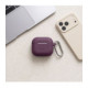 Bordo (Burgundy) dėklas Apple Airpods 4 / 5 ausinėms "Tech-Protect Silicone Hook"