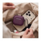 Bordo (Burgundy) dėklas Apple Airpods 4 / 5 ausinėms "Tech-Protect Silicone Hook"