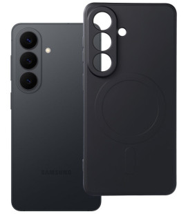 Juodas dėklas su kameros apsauga Samsung Galaxy S26 telefonui "Silicone Mag Cover"