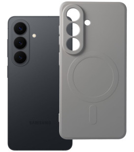 Pilkas (Titanium) dėklas su kameros apsauga Samsung Galaxy S26 telefonui "Silicone Mag Cover"