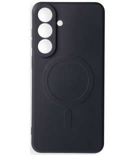 Juodas dėklas su kameros apsauga Samsung Galaxy S26 FE telefonui "Silicone Mag Cover"