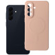 Rožinis dėklas su kameros apsauga Samsung Galaxy A57 telefonui "Silicone Mag Cover"