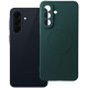 Žalias dėklas su kameros apsauga Samsung Galaxy A57 telefonui "Silicone Mag Cover"