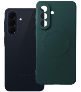 Žalias dėklas su kameros apsauga Samsung Galaxy A57 telefonui "Silicone Mag Cover"