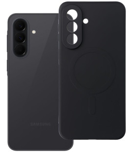 Juodas dėklas su kameros apsauga Samsung Galaxy A37 telefonui "Silicone Mag Cover"
