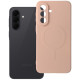 Rožinis dėklas su kameros apsauga Samsung Galaxy A37 telefonui "Silicone Mag Cover"