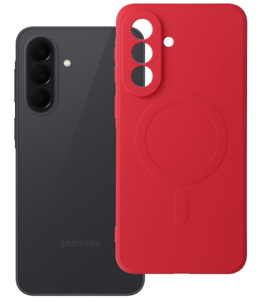 Raudonas dėklas su kameros apsauga Samsung Galaxy A37 telefonui "Silicone Mag Cover"