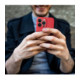 Raudonas dėklas su kameros apsauga Samsung Galaxy A37 telefonui "Silicone Mag Cover"
