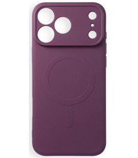 Bordo (Burgundy) dėklas su kameros apsauga Apple iPhone 17 Pro Max / 18 Pro Max telefonui "Silicone Mag Cover"