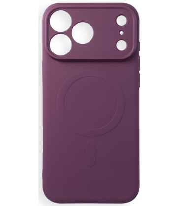 Bordo (Burgundy) dėklas su kameros apsauga Apple iPhone 17 Pro Max / 18 Pro Max telefonui "Silicone Mag Cover"