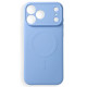 Šviesiai mėlynas dėklas su kameros apsauga Apple iPhone 17 Pro Max / 18 Pro Max telefonui "Silicone Mag Cover"