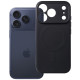Juodas dėklas su kameros apsauga Apple iPhone 17 Pro / 18 Pro telefonui "Silicone Mag Cover"