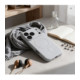 Pilkas dėklas su kameros apsauga Apple iPhone 17 Pro / 18 Pro telefonui "Silicone Mag Cover"