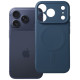 Mėlynas dėklas su kameros apsauga Apple iPhone 17 Pro / 18 Pro telefonui "Silicone Mag Cover"